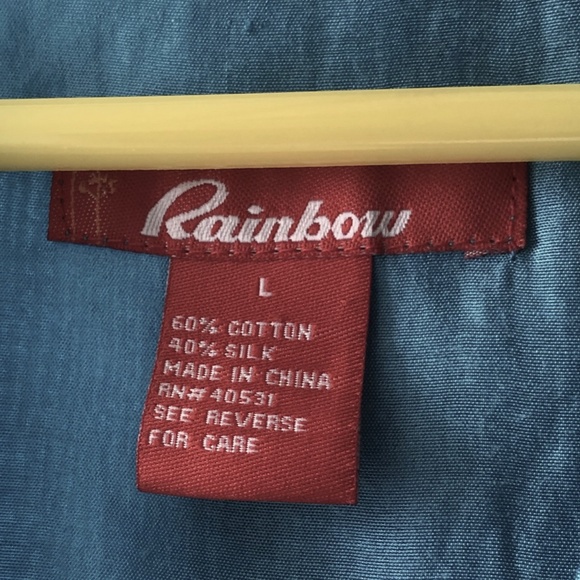 Beautiful Blue Silk/Cotton blend top - Picture 4 of 6